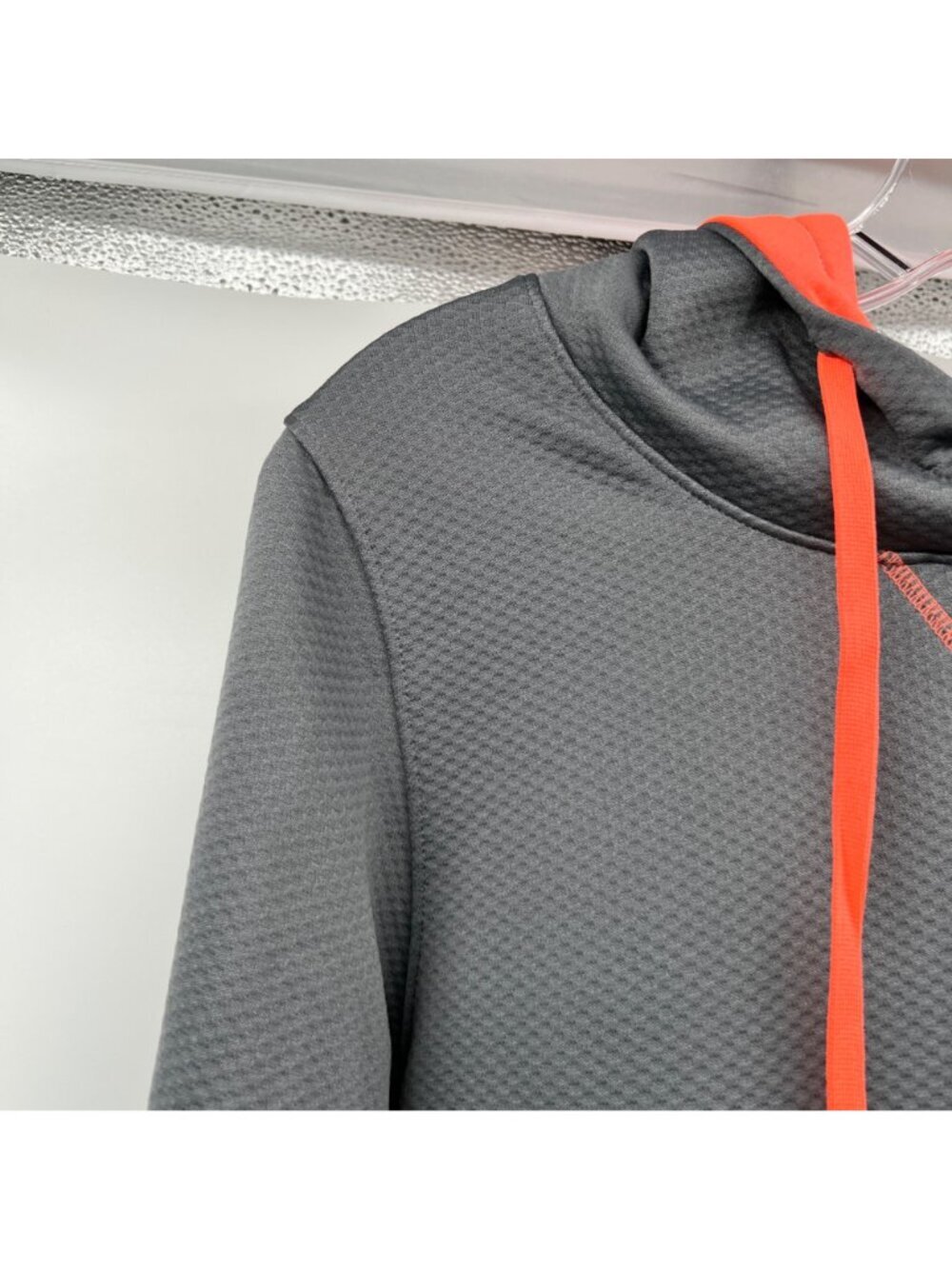 Under Armour Womens Pullover Hoodie Loose Fit Gray/Coral Size Small - Picture 5 of 9